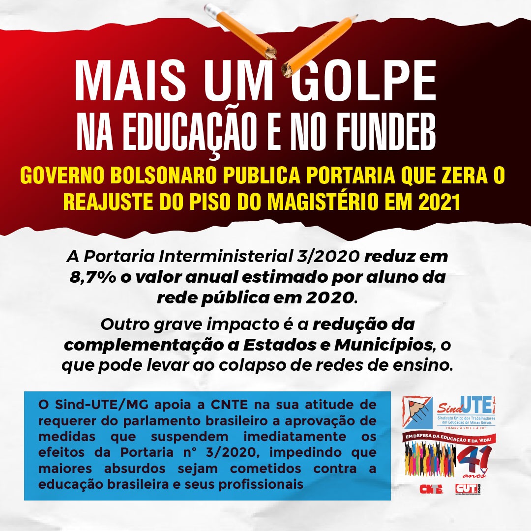 Mais Um Golpe Na Educa O E No Fundeb Governo Bolsonaro Publica